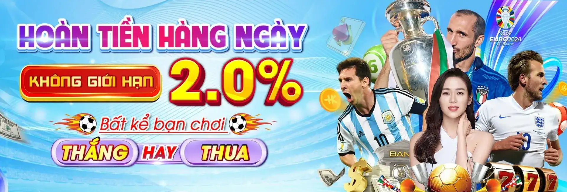 Ưu đãi hoàn trả 2% bất kể thắng thua tại 123b