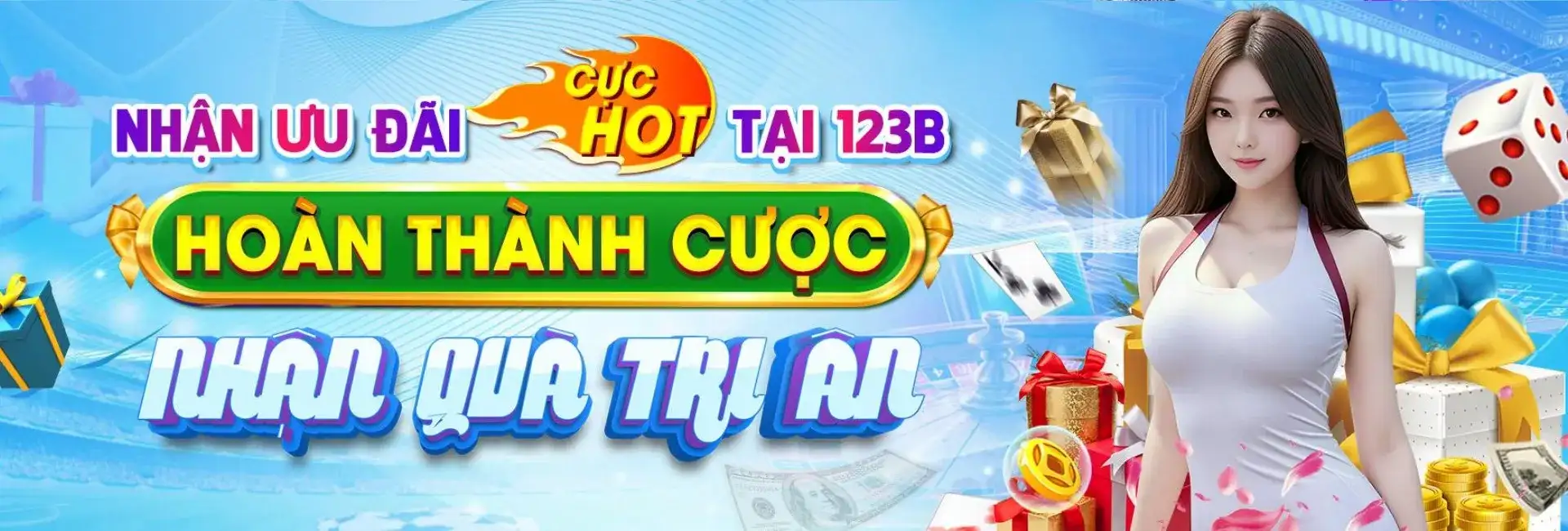 Nhận quà bất ngờ khi hoàn thành ván cược tại 123b